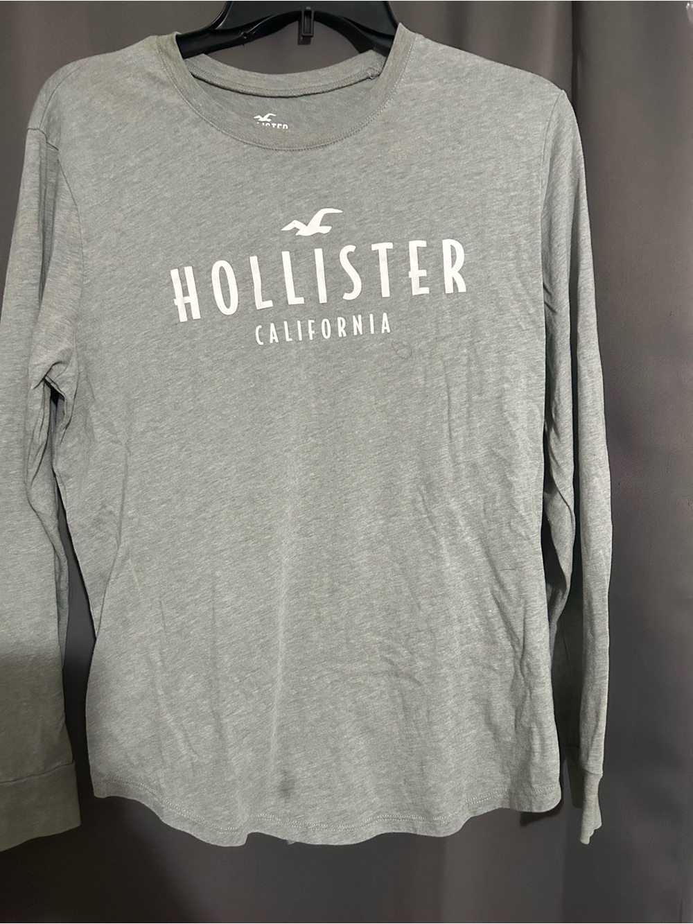 Hollister Gray Crewneck Logo Tee